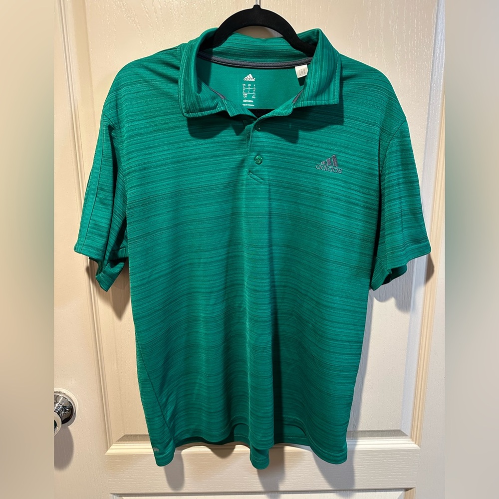 Adidas Climalite Green Polo- Large